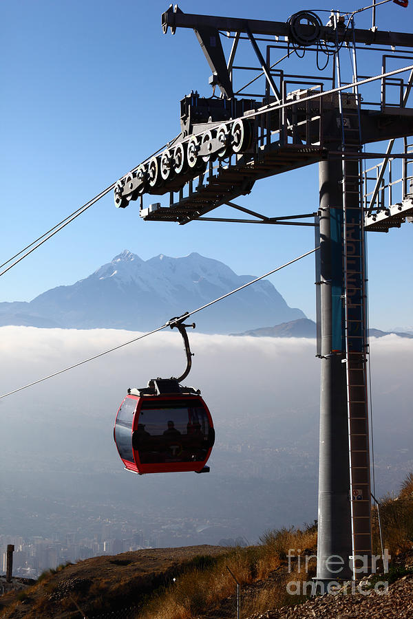 Cable Car Above the Andes Photograph by James Brunker