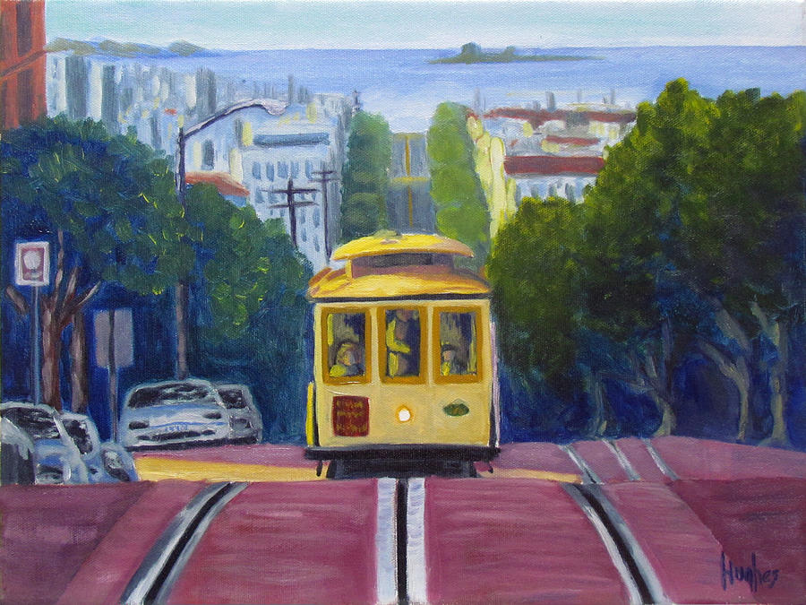 City Painting - Cable Car by Kevin Hughes