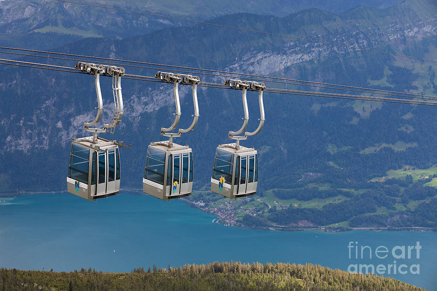 Cable Cars, Switzerland Photograph by Bernd Rohrschneider