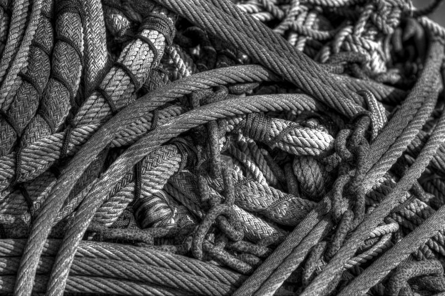 Cable chain and line Photograph by Steve Gravano