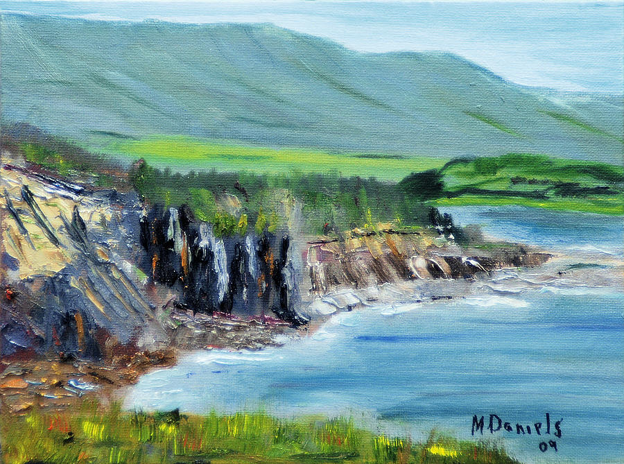 Cabot Trail Coastline Painting by Michael Daniels