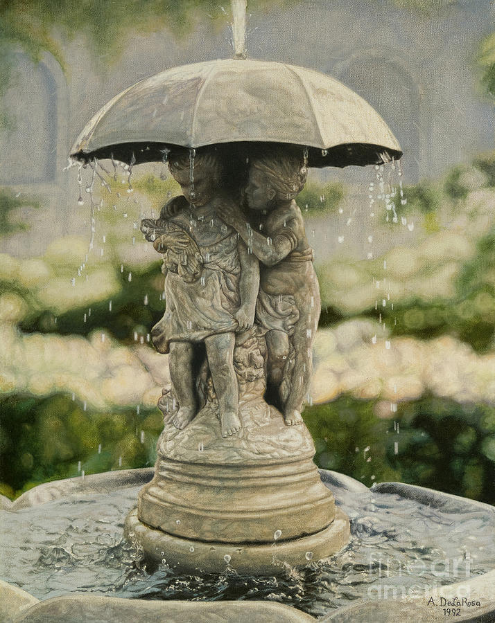 Cabys Fountain Painting by Abel DeLaRosa
