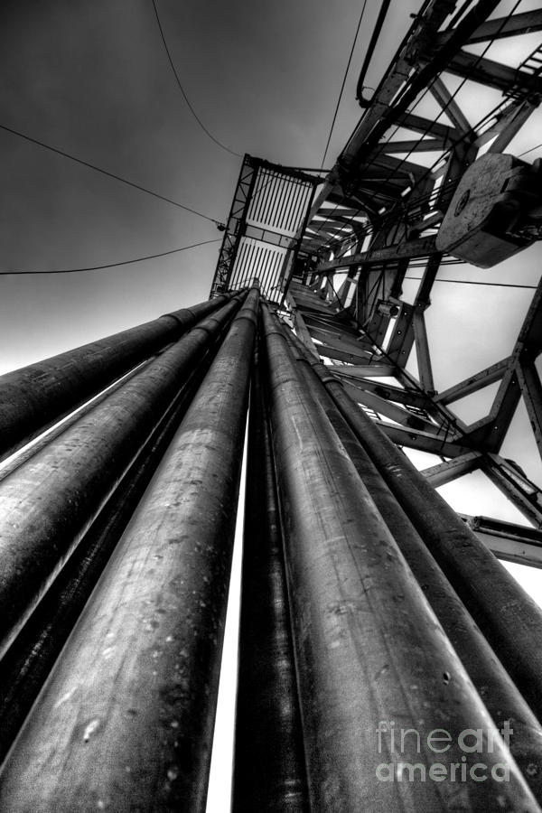 Oil Rig Photograph - Cac001bw-14 by Cooper Ross