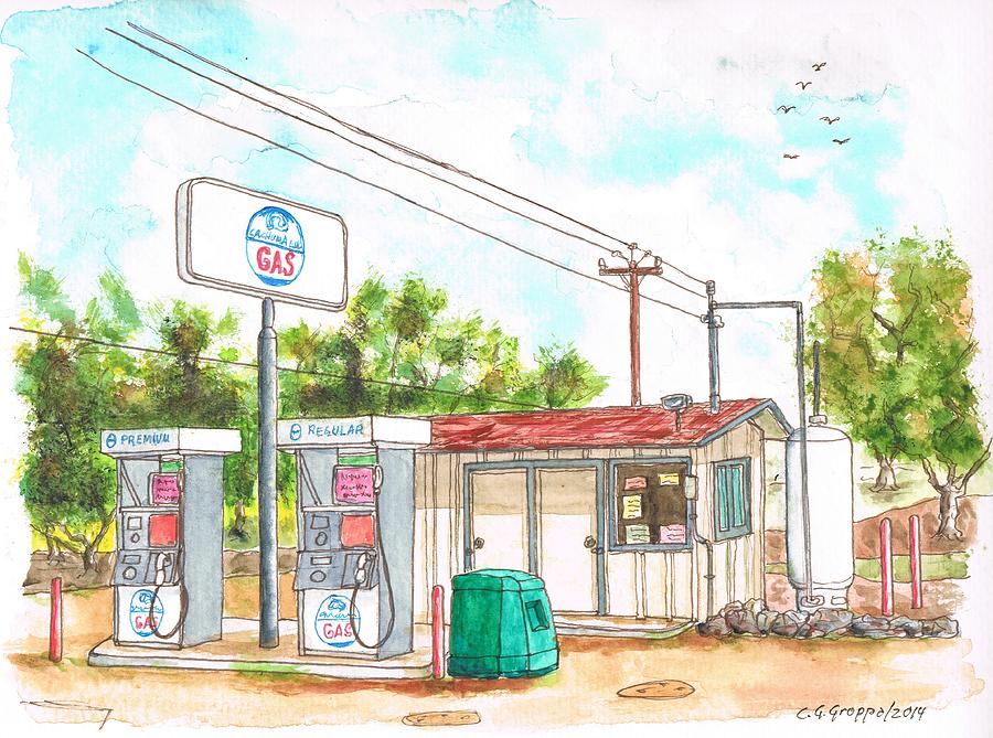 Cachuma Lake Gas Station, Cachuma Lake, California Painting