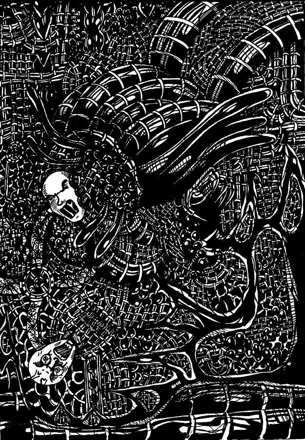 Abstract Drawing - Cacophonous Nightmare by Nathan Vanderbilt