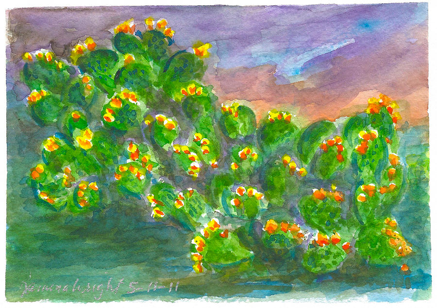 Desert Painting - Cactus Beautiful by Ramona Wright