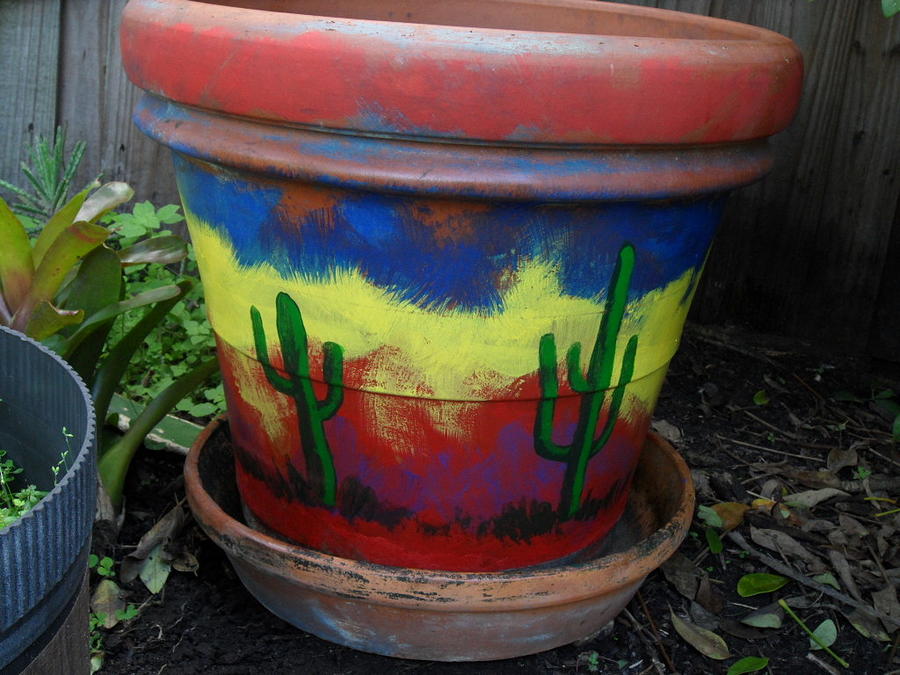 Cactus Garden III Painting by Val Oconnor