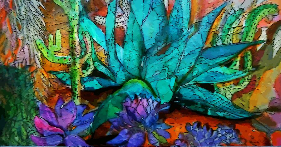 Cactus Garden Painting by Mindy Newman