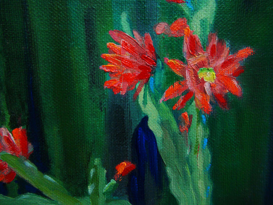 Flower Painting - Cactus in Bloom by Dan Redmon