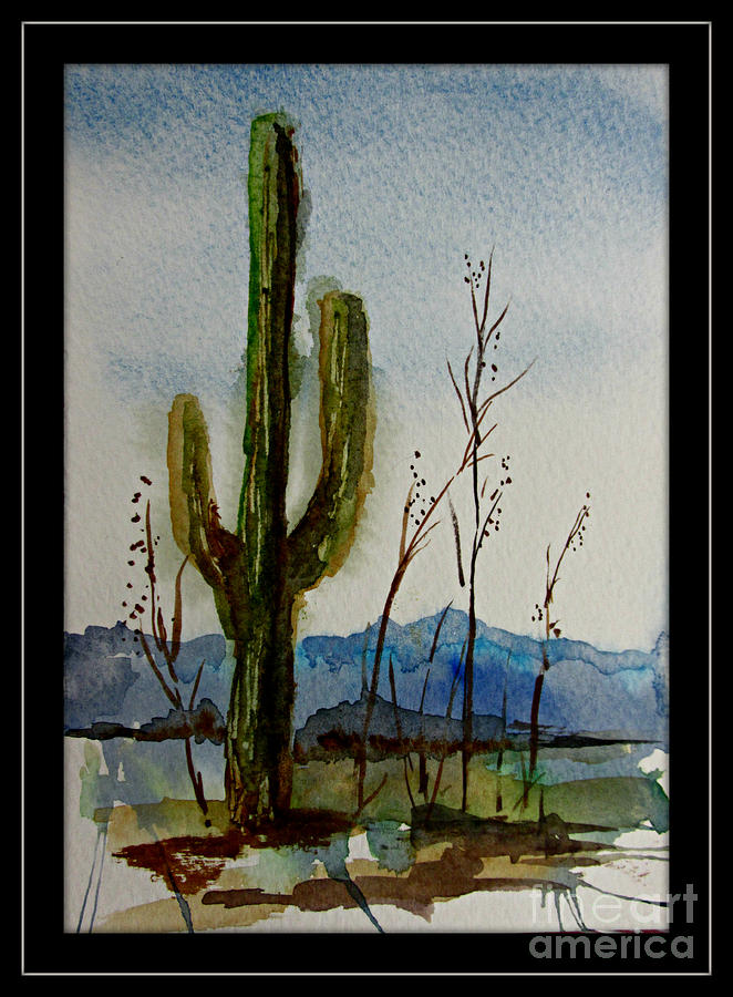 Cactus Majesty Painting by Janet Cruickshank