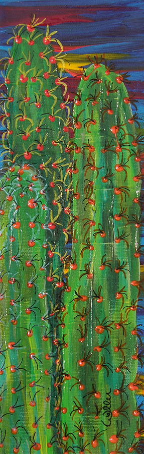 Sunset Painting - Cactus of Color 13 by Marcia Weller