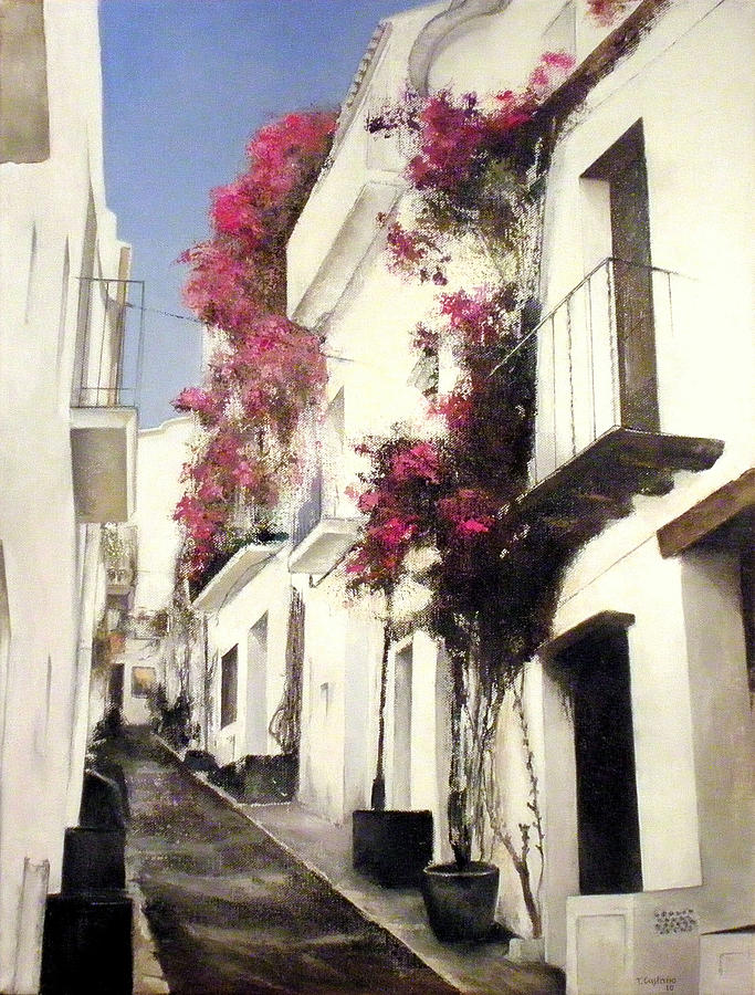 Cadaques Spain Painting by Tomas Castano