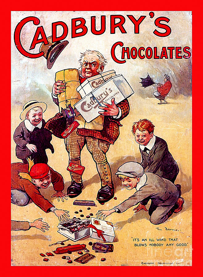 Cadburys Chocolates Ad Poster Mixed Media by Marvin Blaine