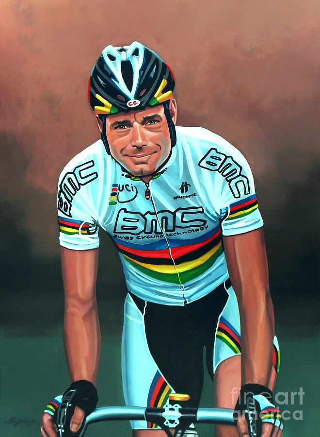 Celebrity Painting - Cadel Evans by Paul Meijering