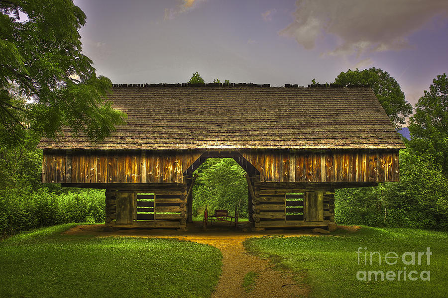 Cades Cove Cantilever Barn Great Smokey Mountains Photograph by Reid Callaway