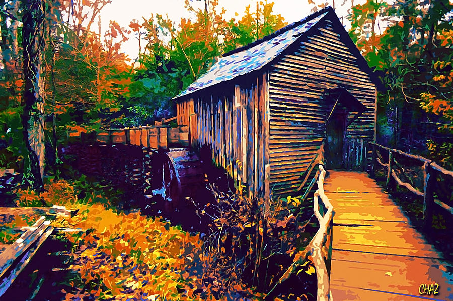 Cades Cove Mill Painting by CHAZ Daugherty