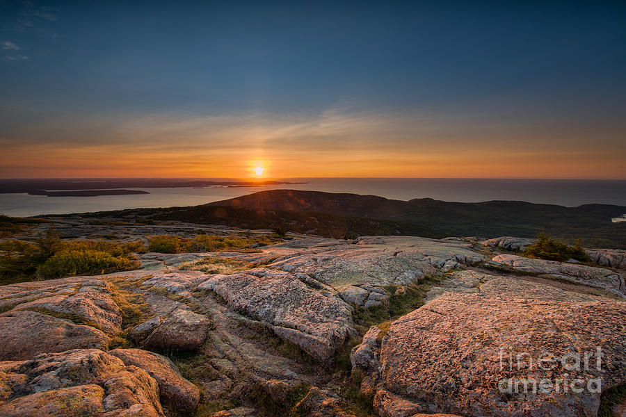 Cadillac Mountain Sunrise Photograph by Michael Ver Sprill