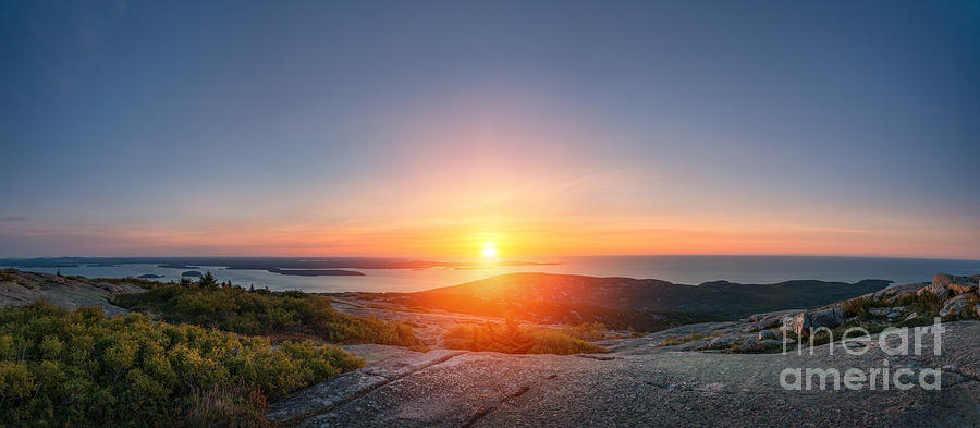 Cadillac Mountain Sunrise Panorama Photograph