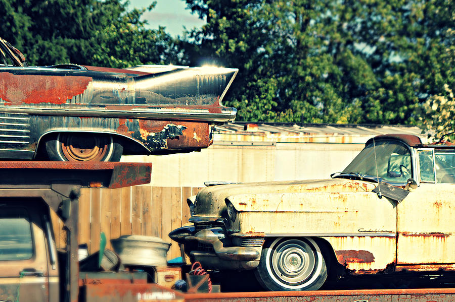 Cadillacs in Decay Photograph by Steve Natale