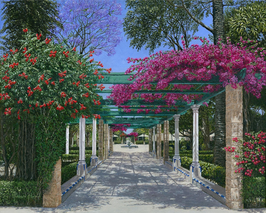 Cadiz Garden Painting by Richard Harpum