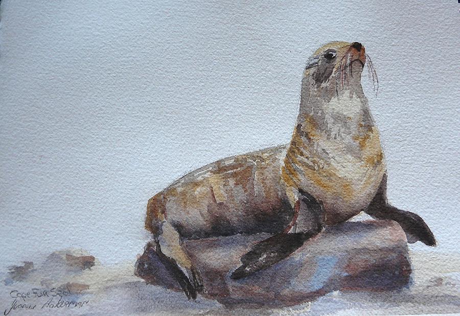 Cape Fur Seal Painting by Yvonne Ankerman