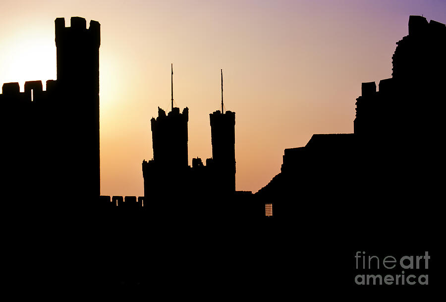 Caernarfon Castle Silhouette  Photograph by Bob Phillips