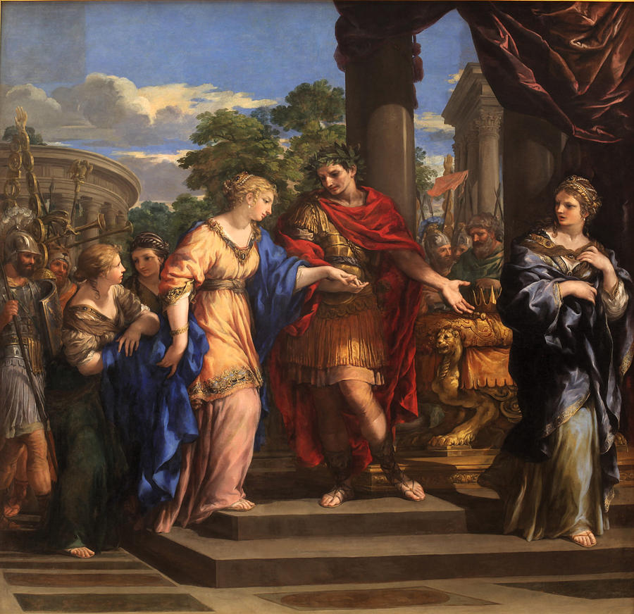 Caesar Giving Cleopatra The Throne Of Egypt, C.1637 Oil On Canvas Photograph by Pietro da Cortona