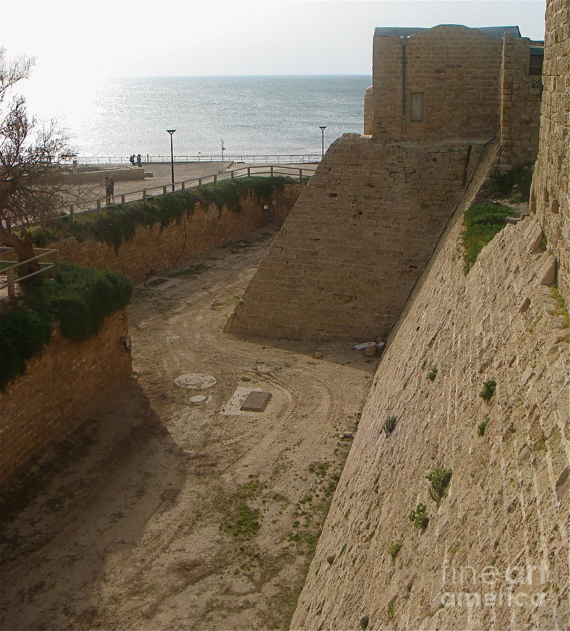 Caesarea Israel ancient city wall Photograph by Robert Birkenes