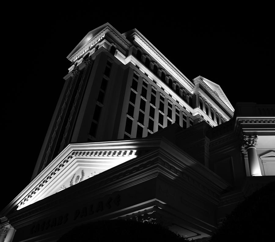 Black And White Photograph - Caesars Palace Architecture by David Lee Thompson