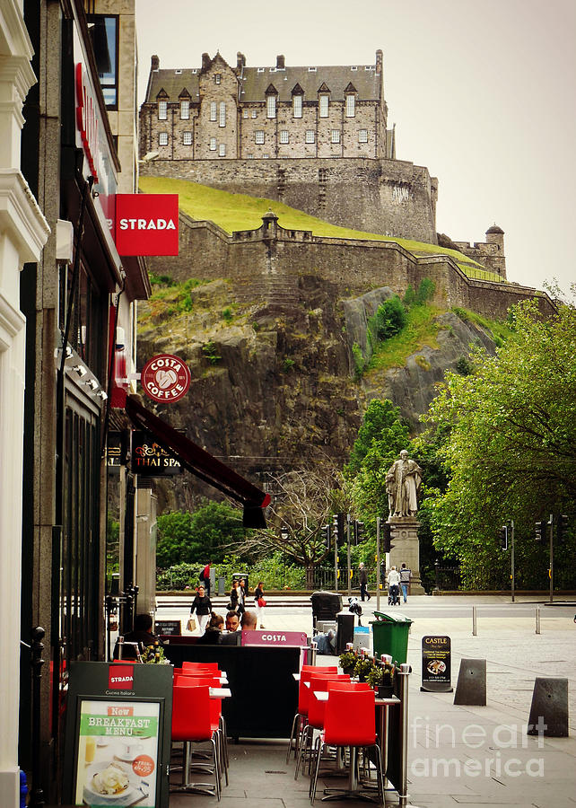 Cafe and Castle-- Nice View Photograph by Valerie Reeves