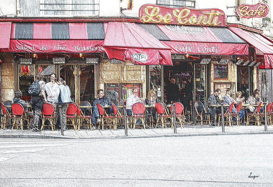 Paris Photograph - Cafe Conti by Sergio B