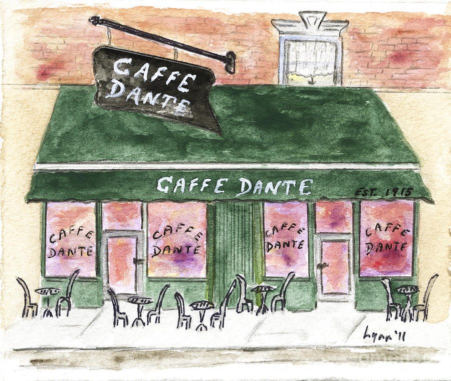 Cafe Dante Painting by AFineLyne