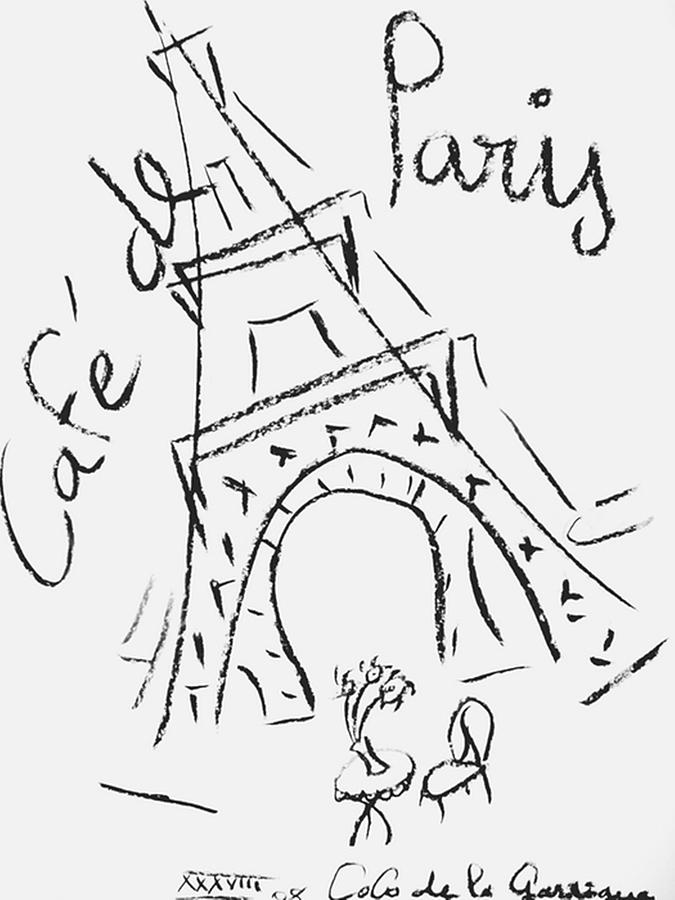 Download Cafe De Paris Digital Art by Coco de la Garrigue