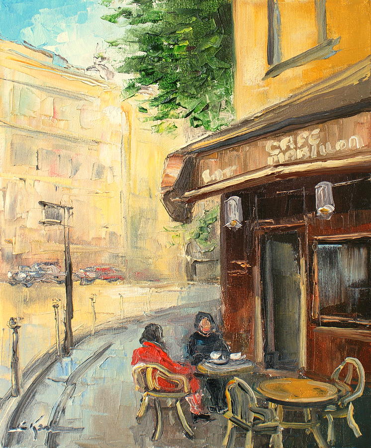 Paris Painting - Cafe de Paris by Luke Karcz