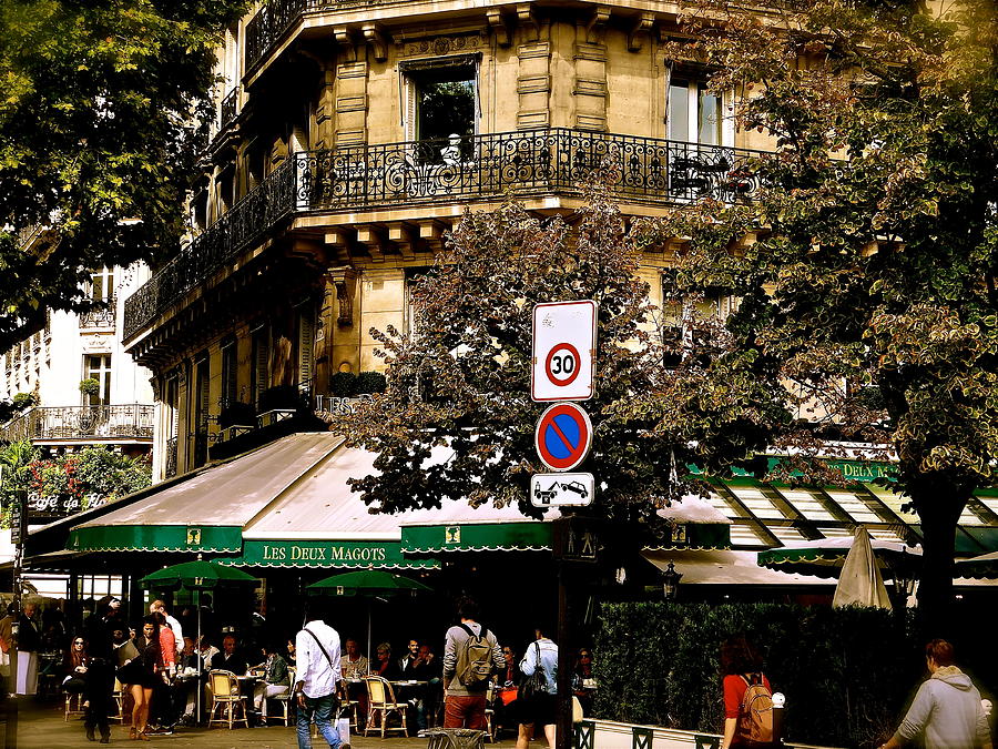 Cafe Deux Magots Photograph by Ira Shander