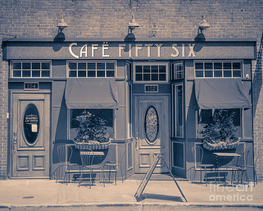 Middletown Photograph - Cafe Fifty Six Middletown Connecticut by Edward Fielding