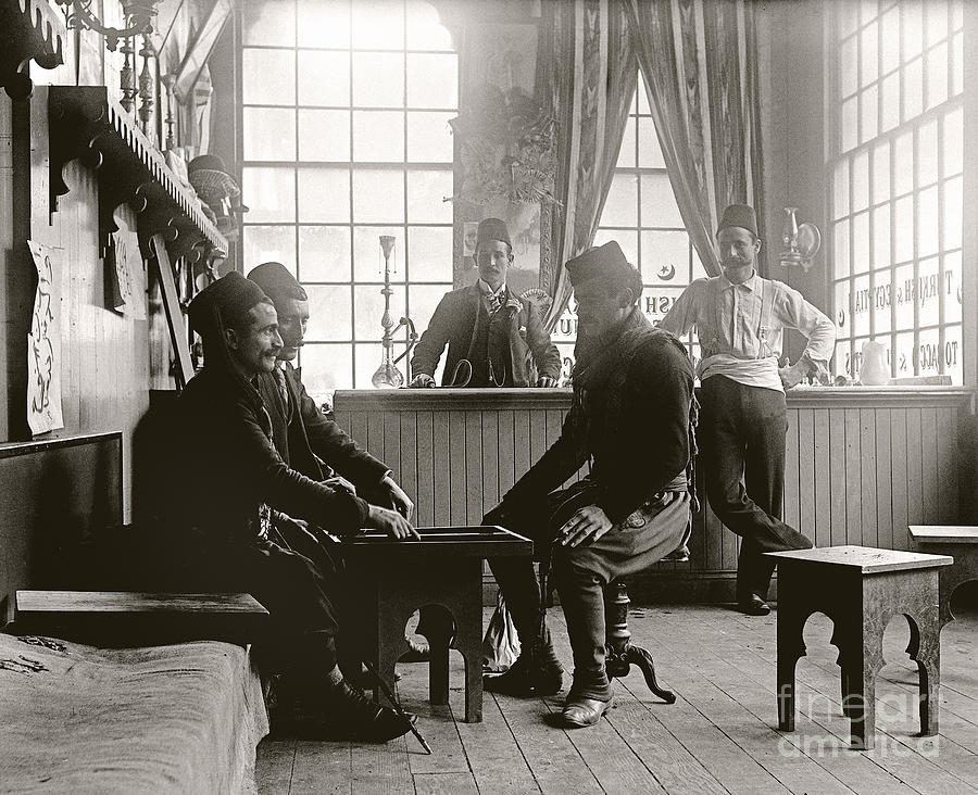 Cafe Game 1894 Photograph by Martin Konopacki Restoration