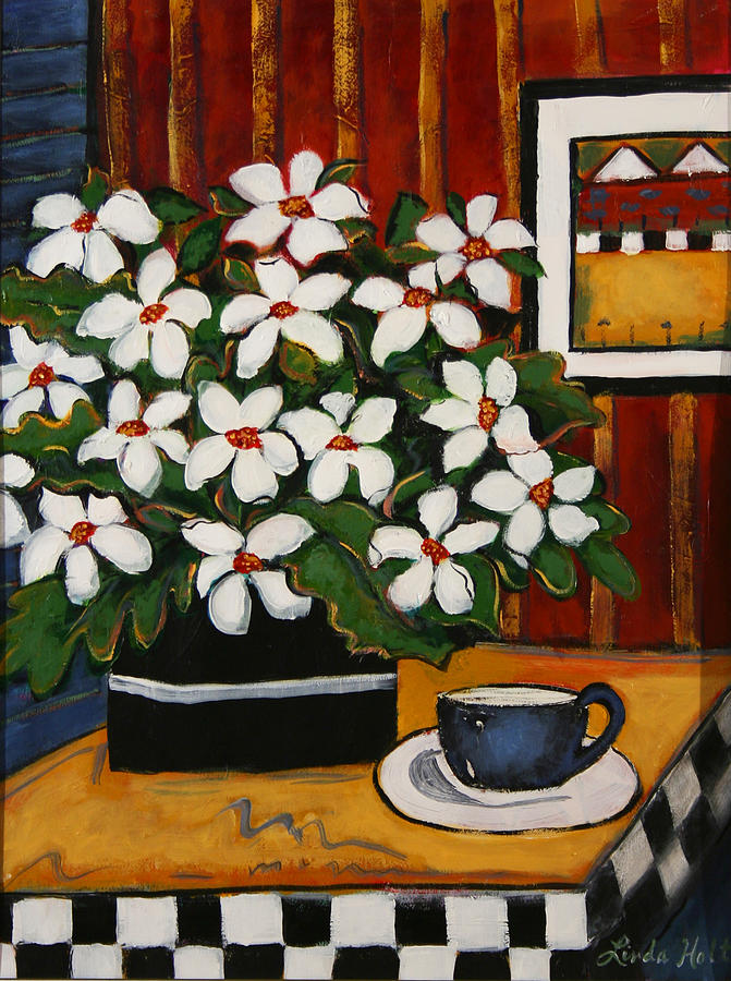 Cafe Grande Painting by Linda Holt