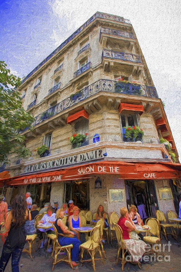 Notre Dame Photograph - Cafe in Notre Dame Paris by Sheila Smart Fine Art Photography