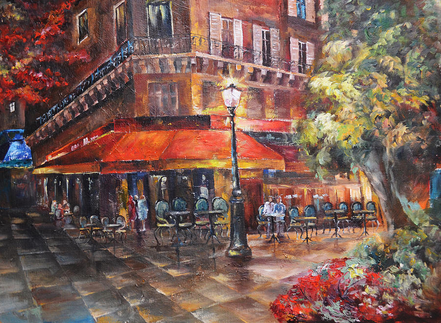 Cafe In Paris Painting by Julia Pankova
