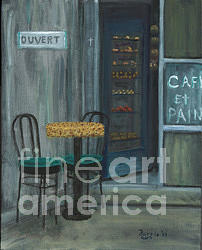 Cafe Painting by Larry Farris