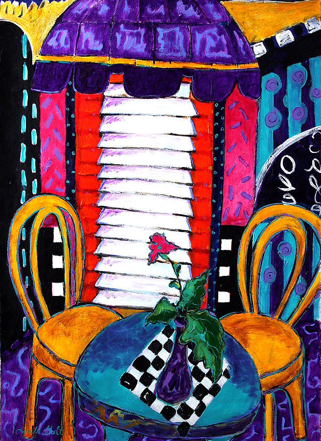 Cafe Painting by Linda Holt