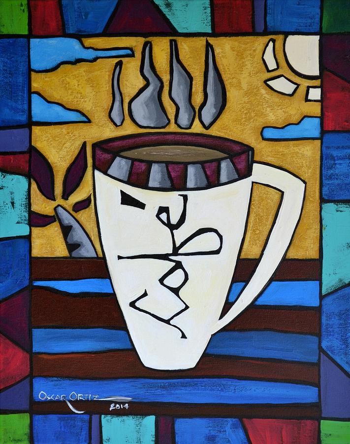 Cafe Resto Painting by Oscar Ortiz