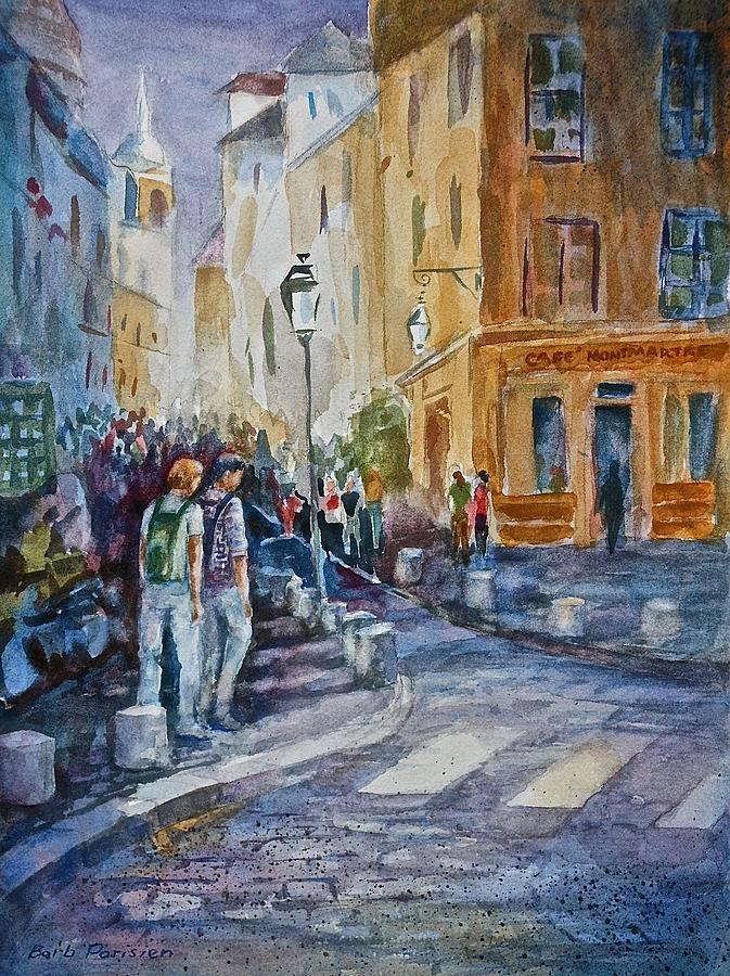 Cafe Montmartre Painting by Barbara Parisien