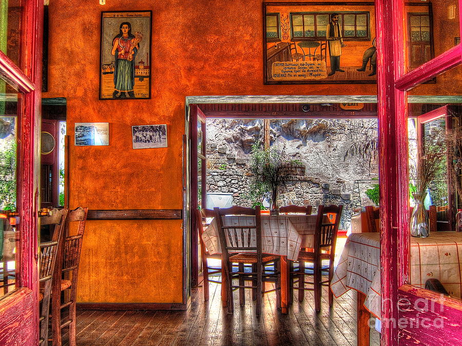 Greek Photograph - Cafe Municipal by Andreas Thust