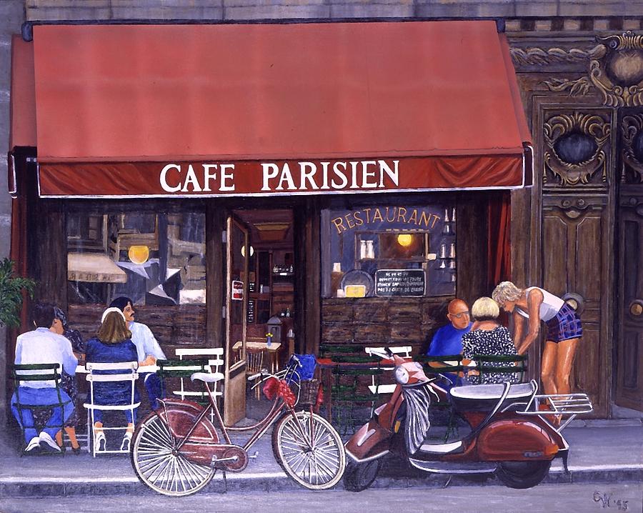 Cafe Parisien Painting by Cynthia Wolsfeld