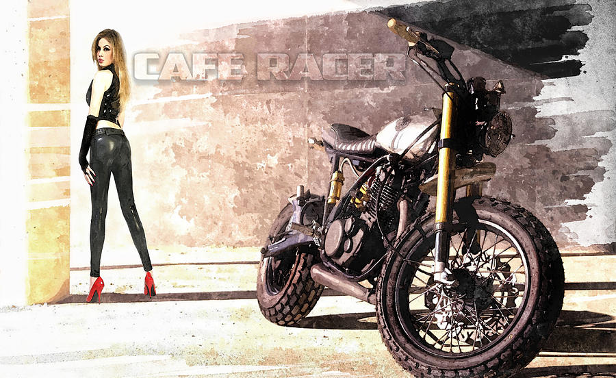 Cafe Racer Digital Art by Peter Chilelli