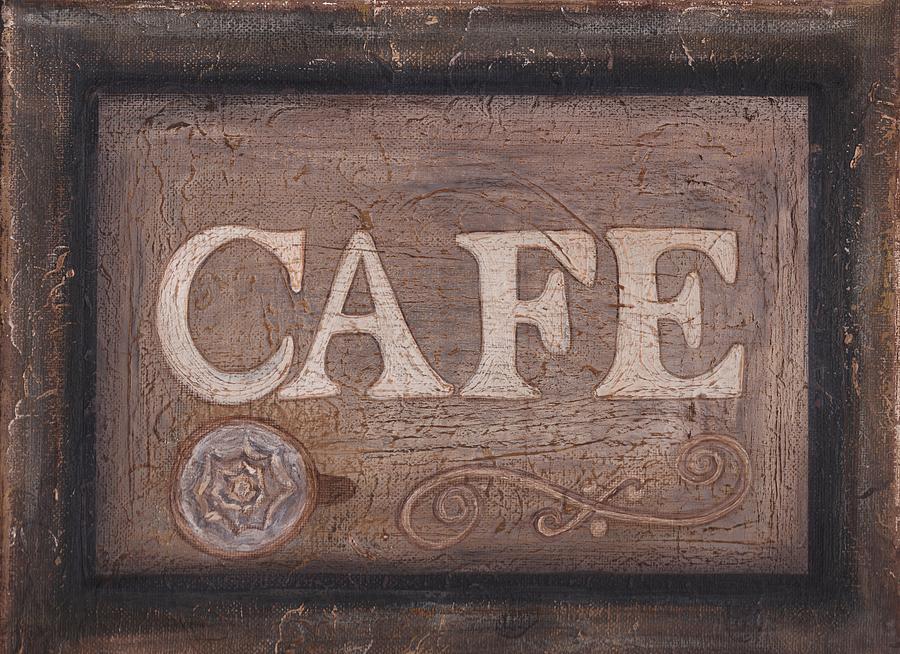 Cafe Sign Painting by Barbara St Jean