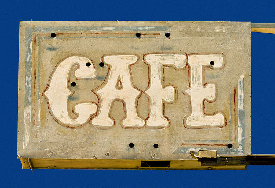 Cafe Sign Photograph by Gary Warnimont