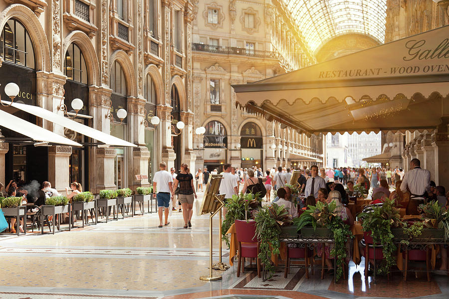 Cafes In Ornate Galleria Photograph by Cultura Rm Exclusive/walter Zerla